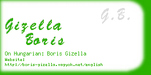 gizella boris business card